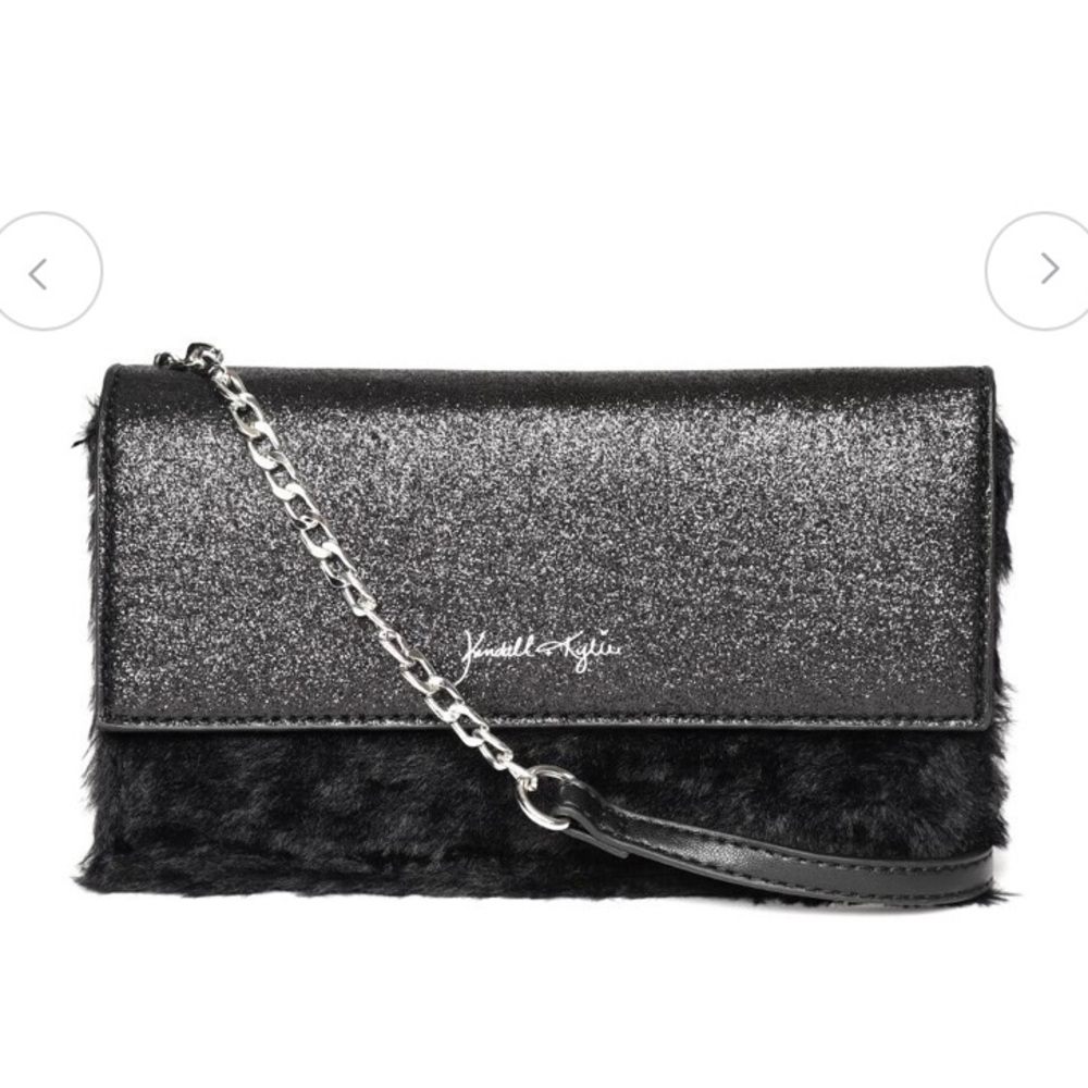 Kendall and Kylie for Carpisa Black Shimmery Clutch